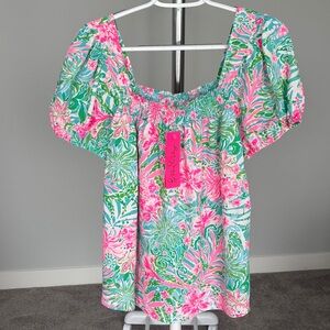 Lilly Pulitzer Keating Linen Top